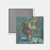 Vintage Fehler auf schwarzen Hintergrund Blume ros Magnet (Vorderseite/Rückseite)