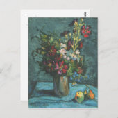 Vintage Fehler auf schwarzen Hintergrund Blume ros Postkarte (Vorne/Hinten)