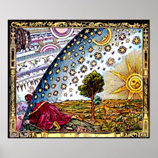 Vintage Feier: Die Flammarion-Gravur Poster (Vorne)