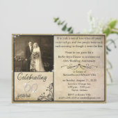 Vintage Feier zum 60. Jahrestag Einladung (Stehend Vorderseite)