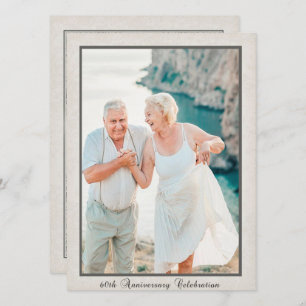 Vintage Feier zum 60. Jahrestag Einladung