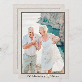 Vintage Feier zum 60. Jahrestag Einladung