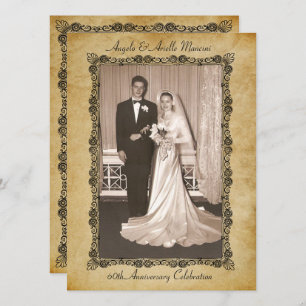 Vintage Feier zum 60. Jahrestag Einladung