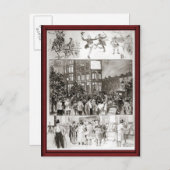 Vintage Feierlichkeiten Einladungspostkarte (Vorne/Hinten)