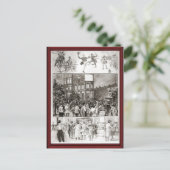 Vintage Feierlichkeiten Einladungspostkarte (Stehend Vorderseite)