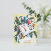 Vintage Feierlichkeiten Postkarte (Stehend Vorderseite)