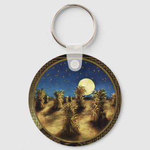 Vintage Feiertage, ein froher Erntedanktag Schlüsselanhänger