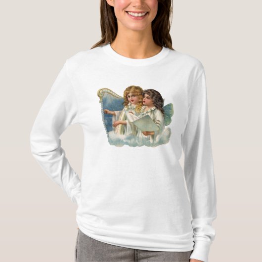 Vintage Feiertags-Engel T-Shirt (Vorderseite)