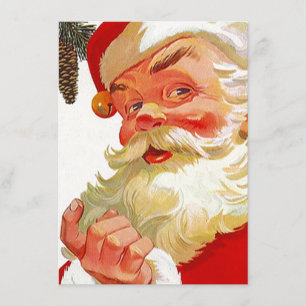 Vintage-Feiertags-Santa-Open-House-Einladungen Einladung