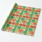 Vintage-Feiertags-Schleifenmuster-Design Geschenkpapier (Ungerollt)