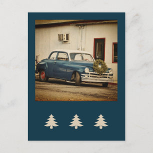 Vintage-Feiertags-Weihnachtsklassiker-Auto Postkarte