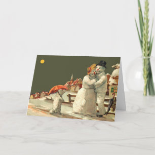 Vintage Feiertagsgrüße Feiertagskarte