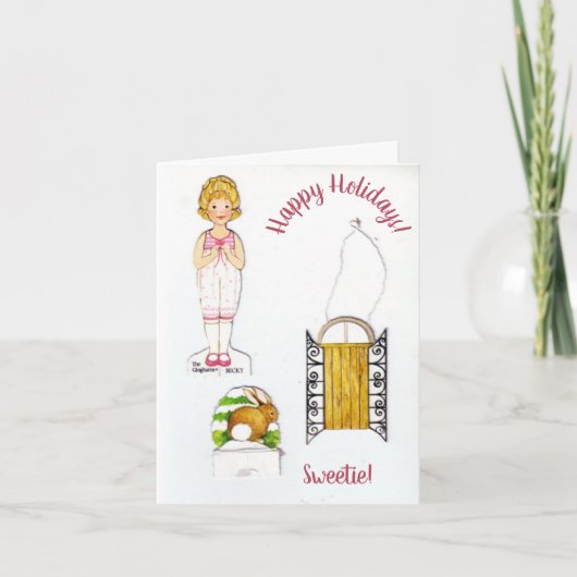 Vintage Feiertagskarte (Vorderseite)