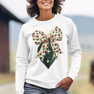Vintage-Feiertagsornament mit süßer Schleife Tri-Blend Shirt