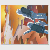 Vintage "Feldmesser gewollte" Mars-Einstellung Geschenkpapier (Flach)