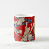 Vintage Feline Fabric Mug Kaffeetasse (Mittel)