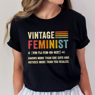 Vintage Feminismus Definition Tee, Retro Grunge T-Shirt