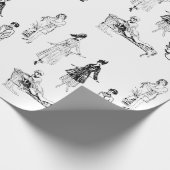 Vintage feministische Mode Geschenkpapier (Ecke)