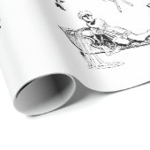 Vintage feministische Mode Geschenkpapier (Rolleneckpunkt)