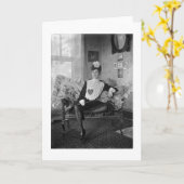 Vintage Fencer-Karte Karte (Gelbe Blume)