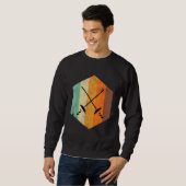 Vintage Fencer Retro Sweatshirt (Vorne ganz)