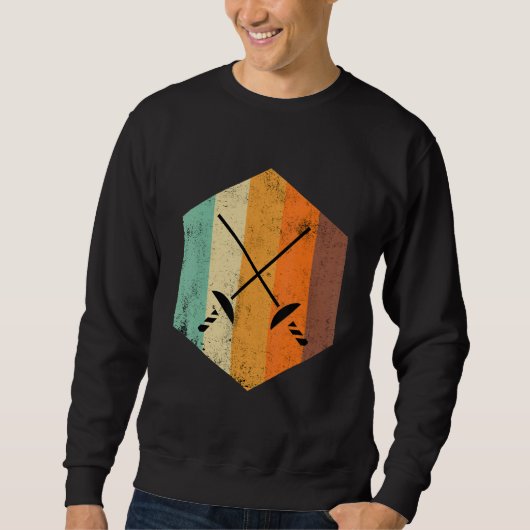 Vintage Fencer Retro Sweatshirt (Vorderseite)