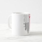 Vintage Fencing American Flag Kaffeetasse (Vorderseite Links)
