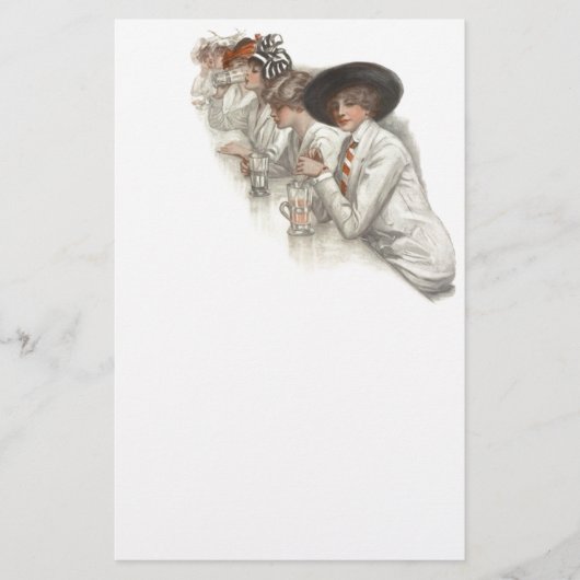 Vintage Ferien-Soda-Freund-persönliches Briefpapier (Vorderseite)