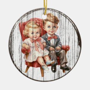 Vintage Ferienfirmen - Weihnachtsschmuck