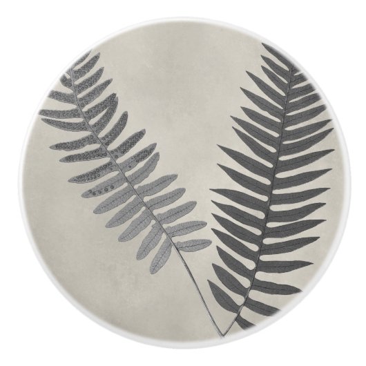 Vintage Ferns Keramikknauf (Vorderseite)