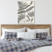 Vintage Ferns Leinwanddruck (Insitu (Schlafzimmer))
