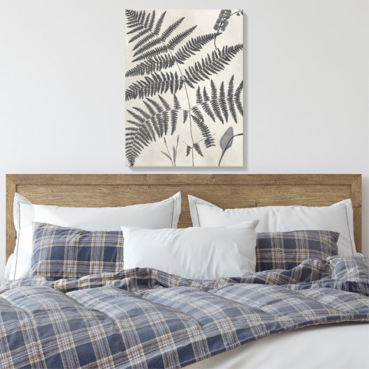 Vintage Ferns Leinwanddruck (Insitu (Schlafzimmer))