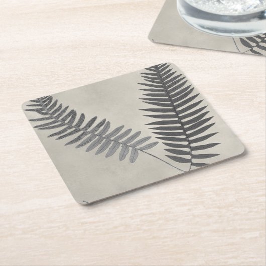 Vintage Ferns Rechteckiger Pappuntersetzer (angewinkelt)