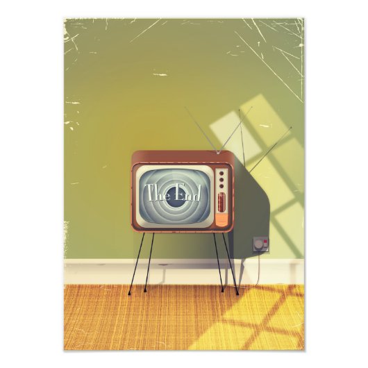 Vintage-Fernsehtrickfilm Fotodruck (Vorne)