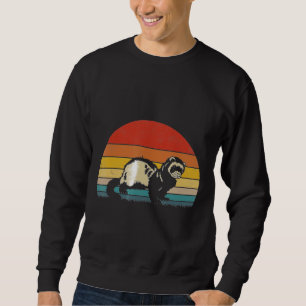 Vintage Ferret-Lieben für Männer Frauen Sweatshirt