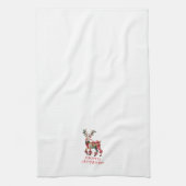 Vintage Festive Christmas Reindeer  Geschirrtuch (Vertikal)