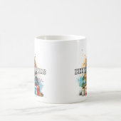Vintage Festlicher Frohe Weihnachtsbaum Kaffeetasse (Mittel)