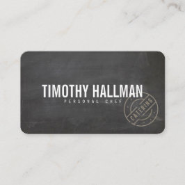 Vintage, fett gestempelte Logo-Chalkboard II Visitenkarte
