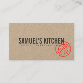 Vintage, fett gestempelte Logo Kraft Visitenkarte