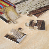 Vintage fette aufstoßende Mädchen am Strand Puzzle (Seite)