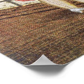 Vintage, fettgefleckte Girls am Strand Poster (Ecke)