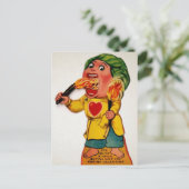 Vintage-Feuerfresser zum Valentinstag Postkarte (Stehend Vorderseite)