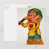 Vintage-Feuerfresser zum Valentinstag Postkarte (Vorne/Hinten)