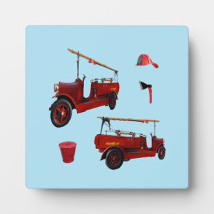 Vintage Feuerlöschausrüstung, Fotoplatte