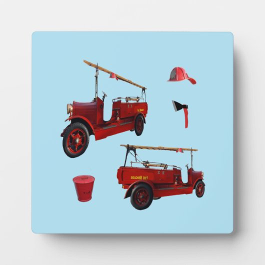 Vintage Feuerlöschausrüstung, Fotoplatte (Vorderseite)