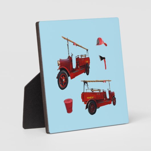 Vintage Feuerlöschausrüstung, Fotoplatte (Vorderseite)