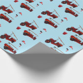 Vintage Feuerlöschausrüstung, Geschenkpapier (Ecke)