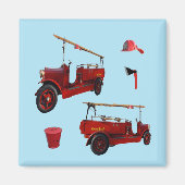 Vintage Feuerlöschausrüstung, Magnet (Vorne)