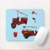 Vintage Feuerlöschausrüstung, Mousepad (Mit Mouse)