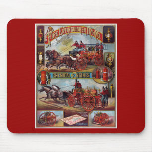 Vintage Feuerlöscher-Werbung Mousepad